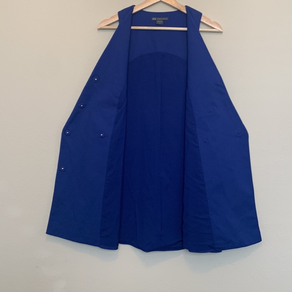 A/X Armani Exchange Royal Blue Sleeveless Coat - Picture 5 of 6